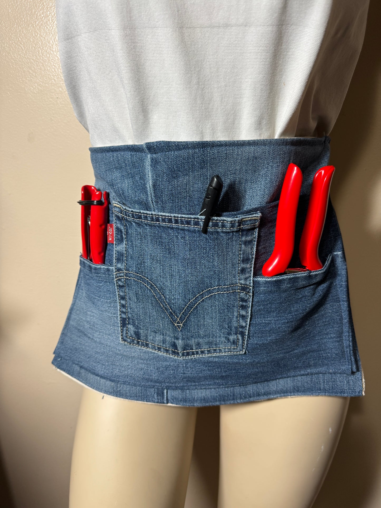 Recycled Denim Gardener/Farmer Apron - Tool