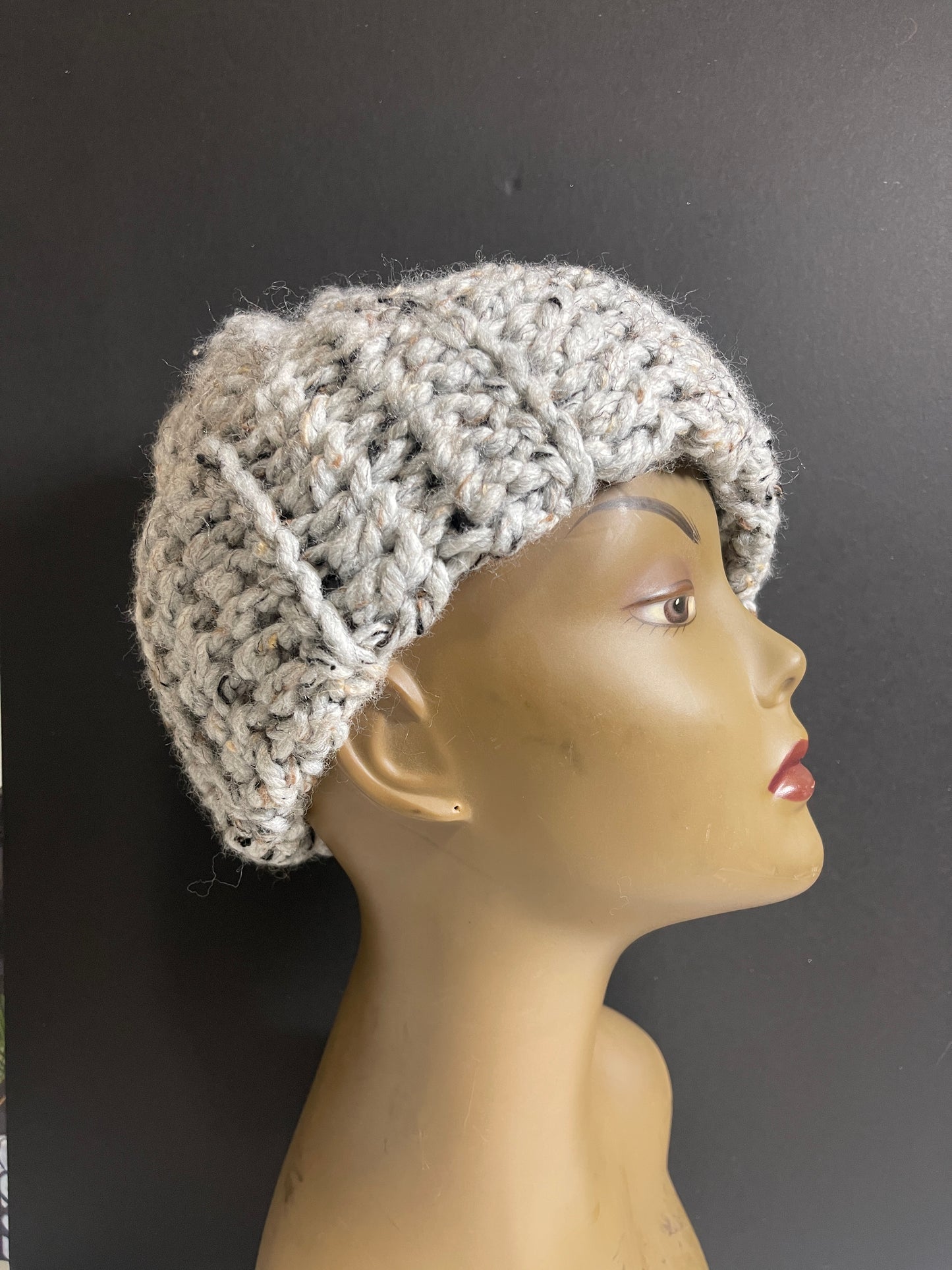 L Gray Chunky Hat